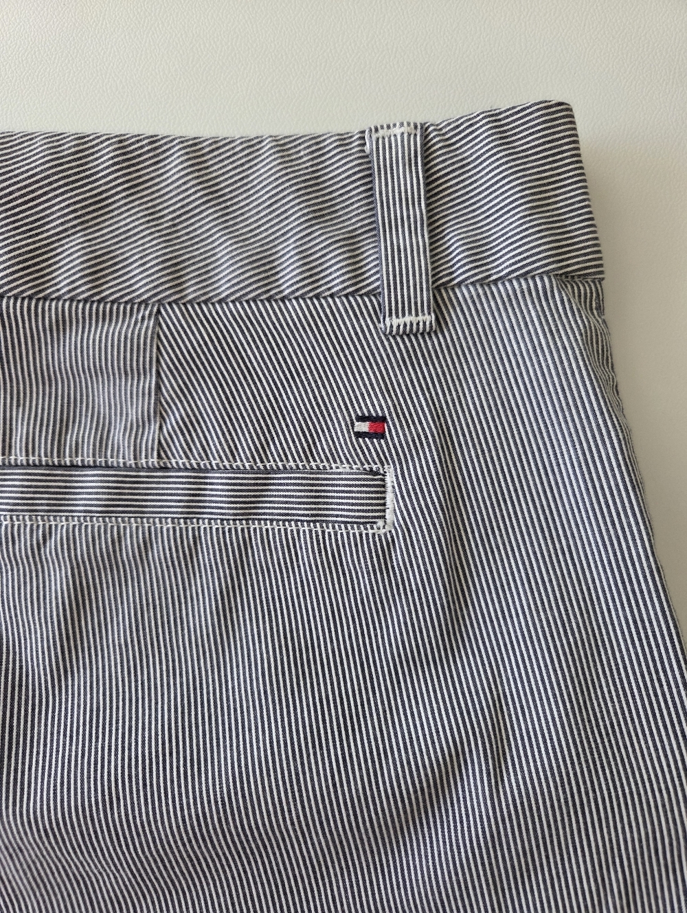 Tommy Hilfiger Striped Summer Shorts - White & Navy
